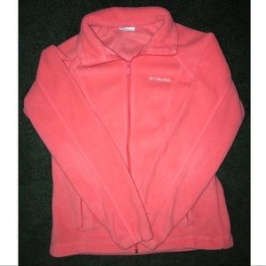 COLUMBIA FLEECE CORAL PINK WOMEN’S ZIP UP!!!